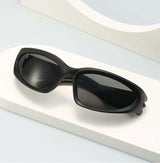 Sleek Black Wraparound Sunglasses image 5