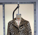 Leopard Print Faux Fur Button-Up Jacket image 6