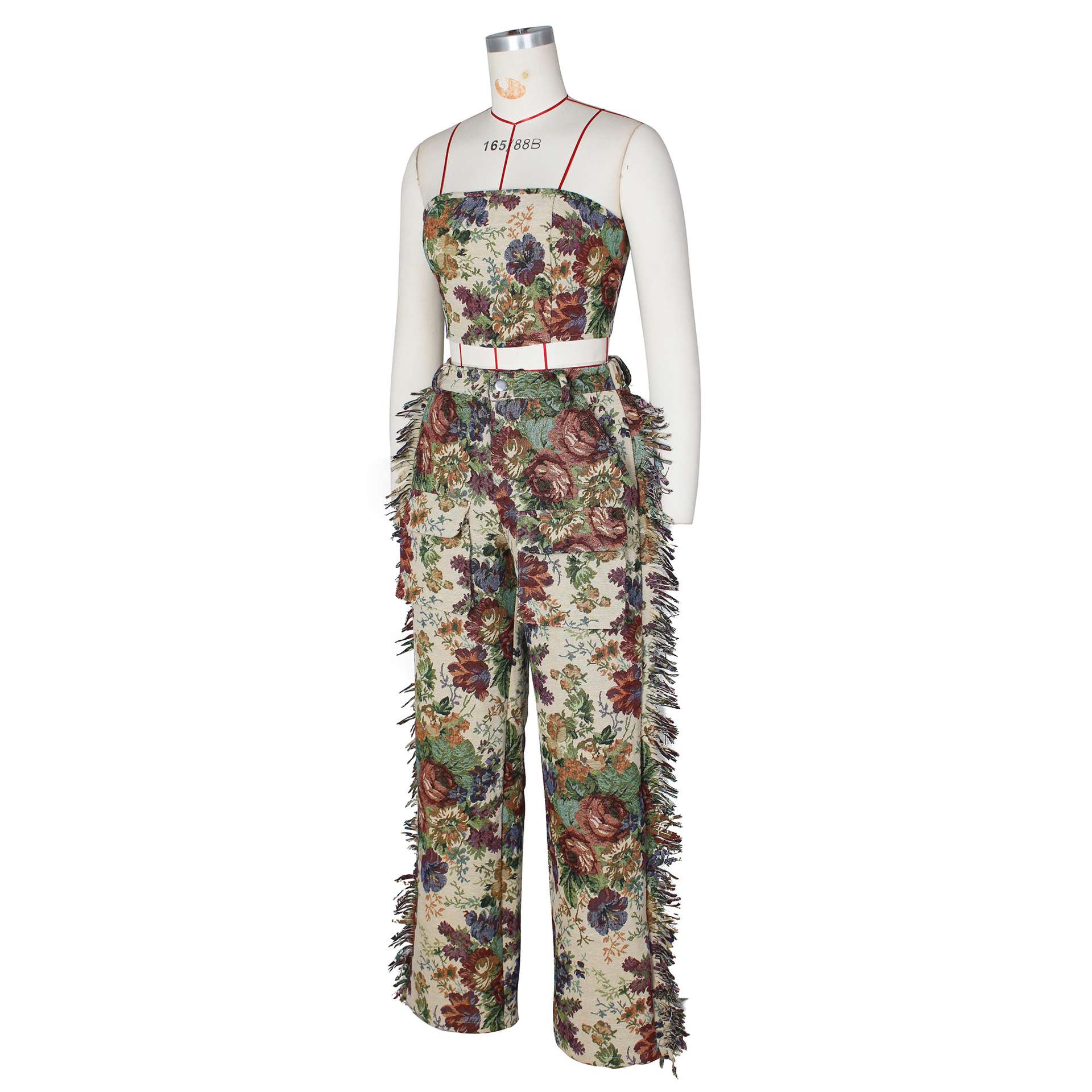 Vintage Bloom Tapestry Top and Pants Set image 5