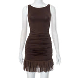 Chic Ruffled Hem Sleeveless Dress image 5