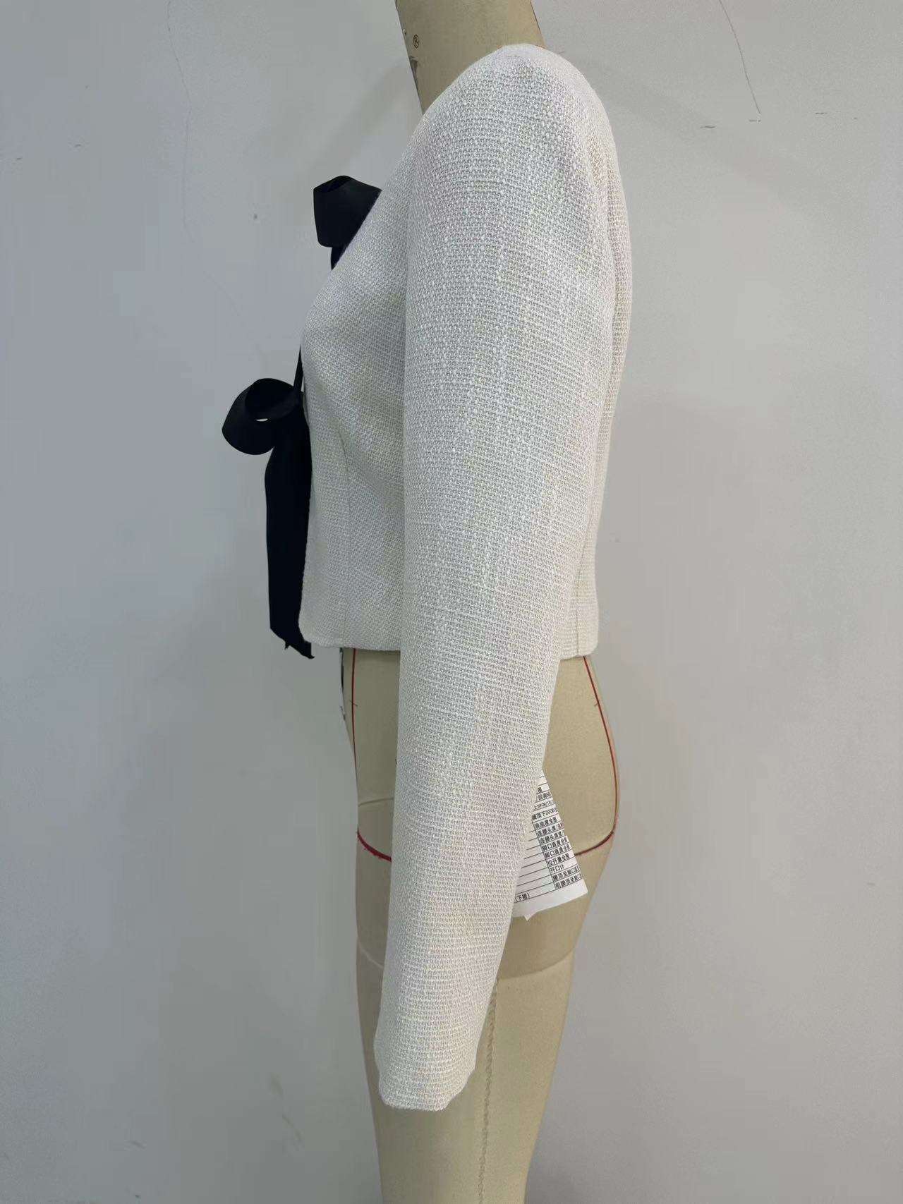 Asymmetric Bow Long Sleeve Jacket image 2