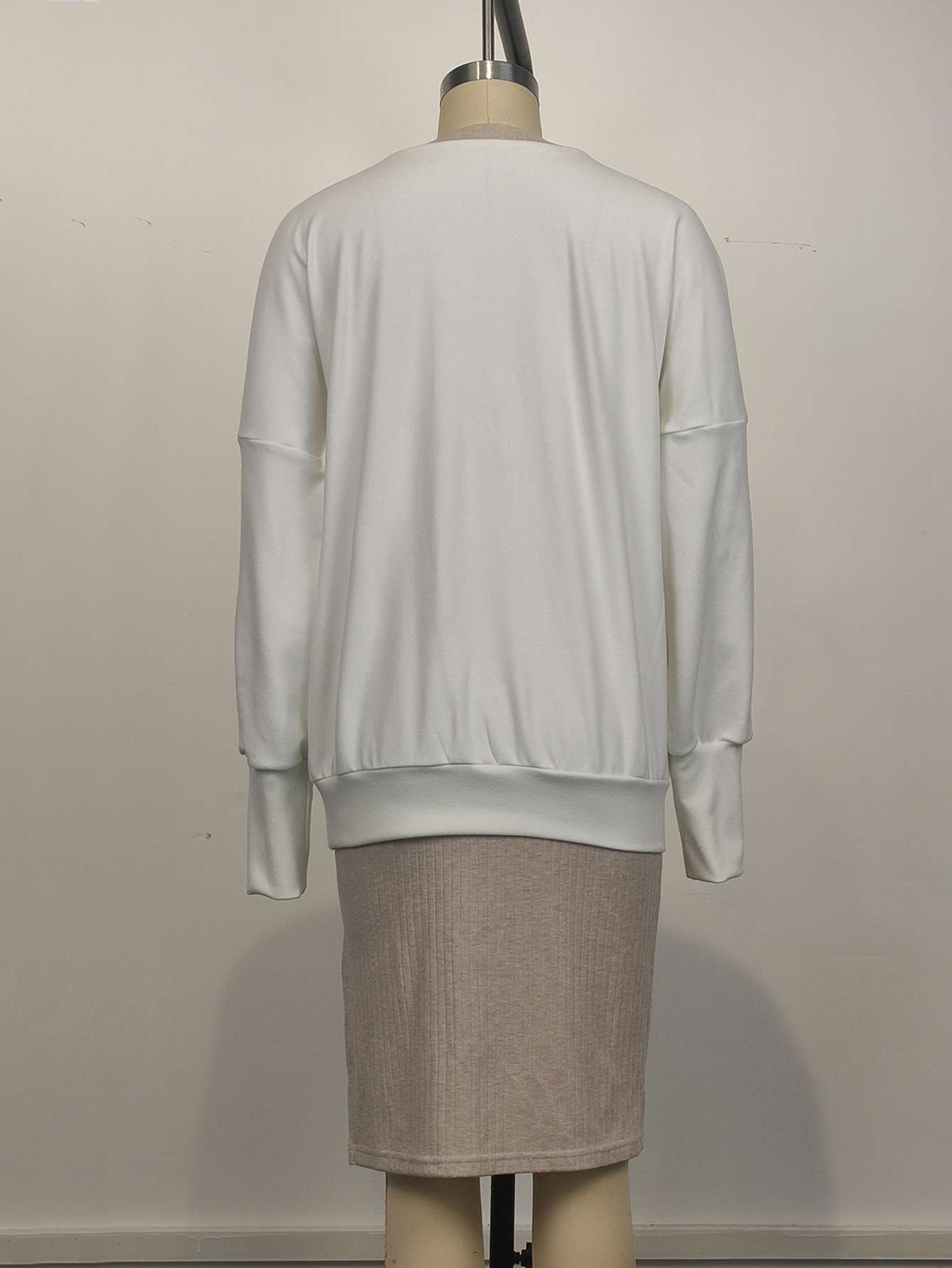 Fall Winter V Neck Top Skirt Set image 2