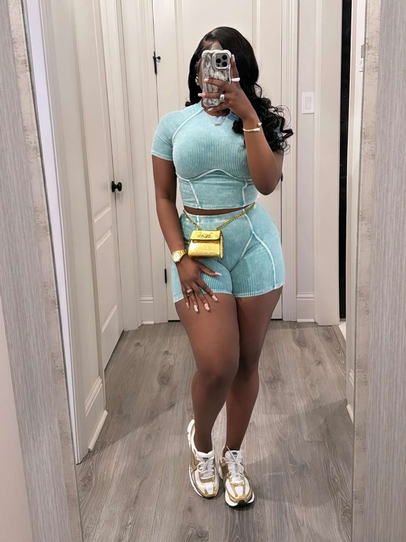 Ribbed shorts athletic suits image 1