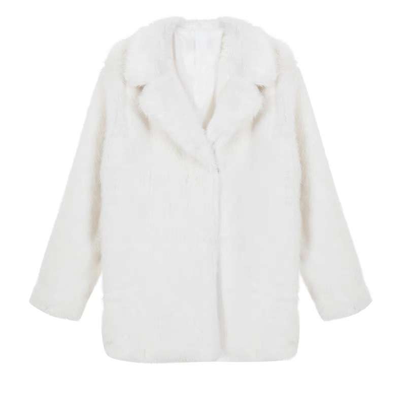 Fluffy Faux Fur Women Thick Overcoat image 3