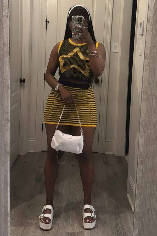 Athletic Style Outfit Set - L, Yellow image