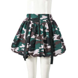Camo Print Ruffle Short Mini Skirt image 7