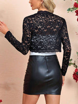 Lace Open Front Long Sleeve Jacket image 4