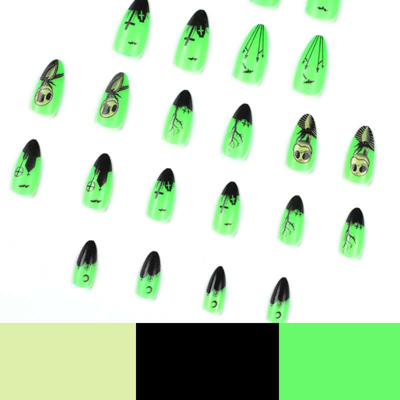 Glow-in-the-Dark Skeleton Nail Art image 2