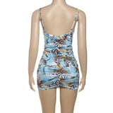 Print Twist-Front Cut-Out Mini Dress image 4