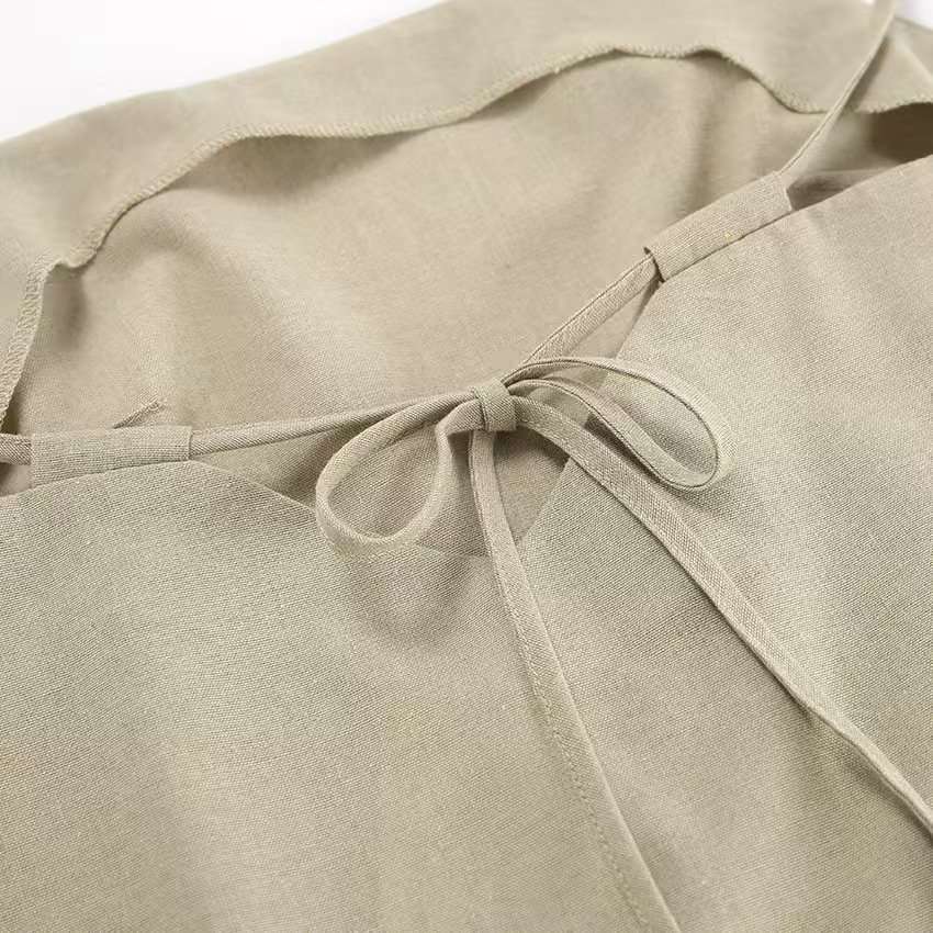 Back-Tie Top and wide Pant Set image 6