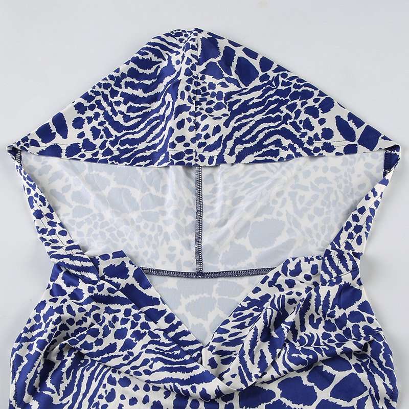 Animal Print Hooded Two-Piece Set image 4