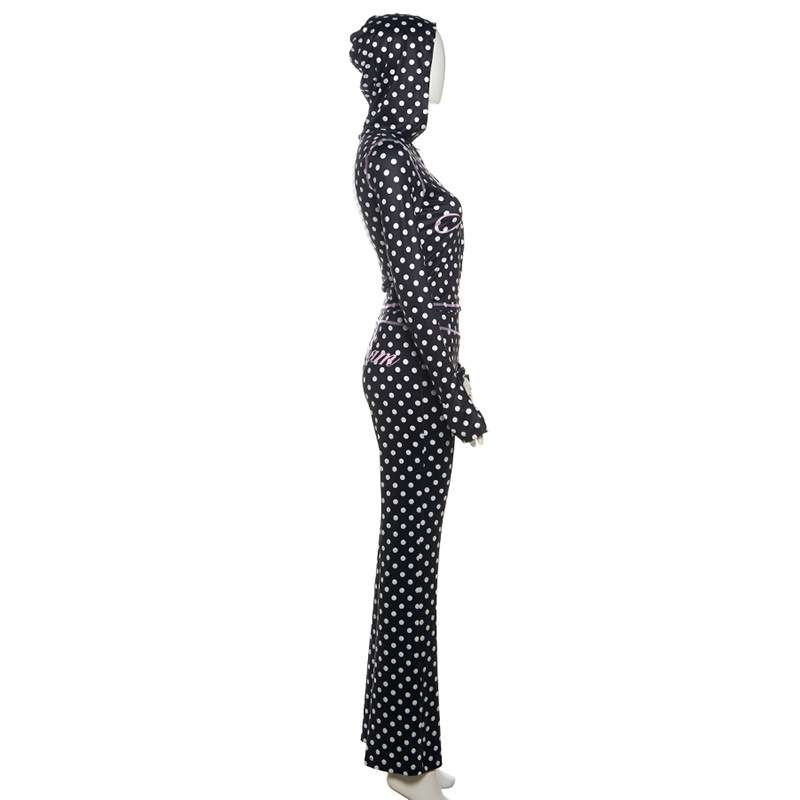Elegant Polka Dot Zip-Up Set image 6
