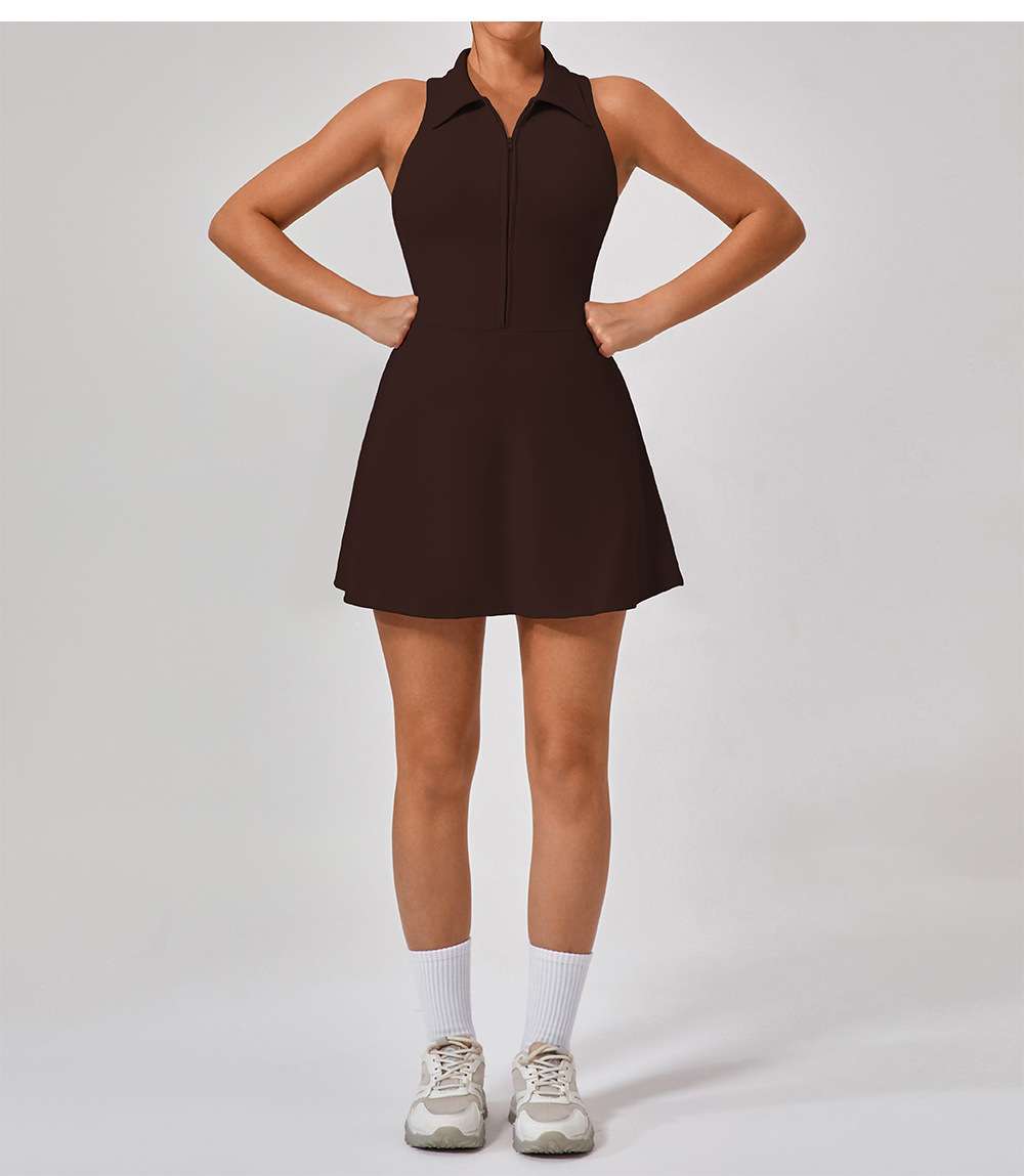 Sleeveless Zip-Front Tennis Dress image 2