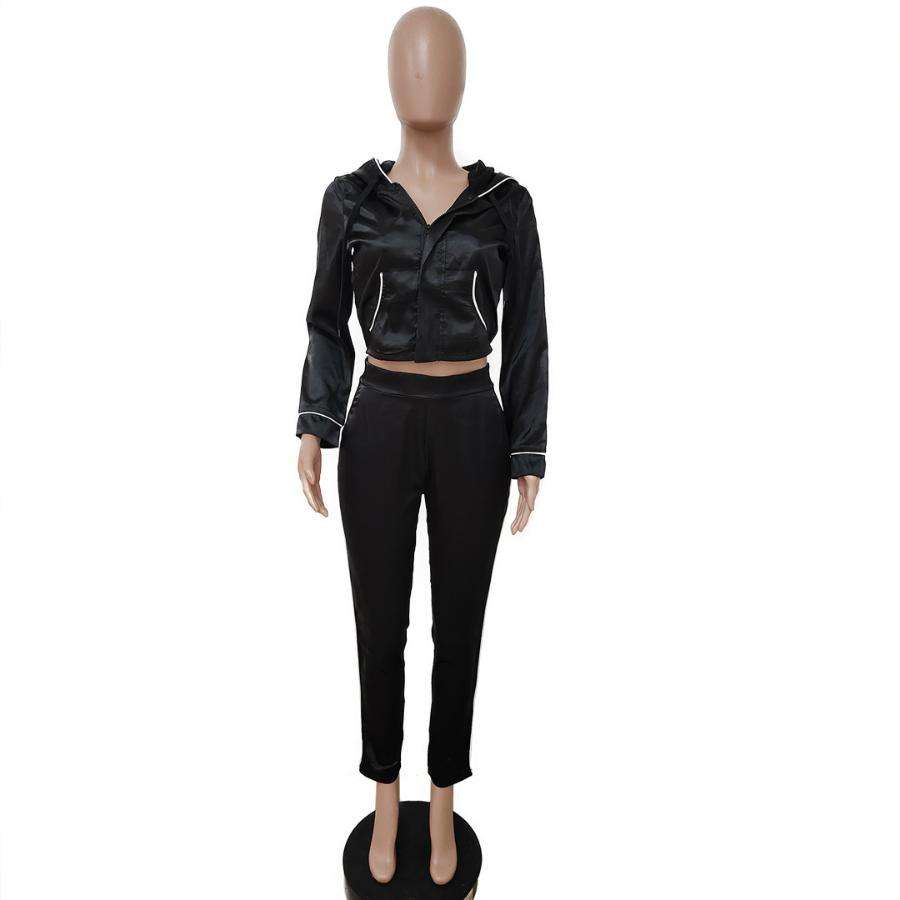 Cropped Top and Pants Long Sleeve Tracksuit image 2
