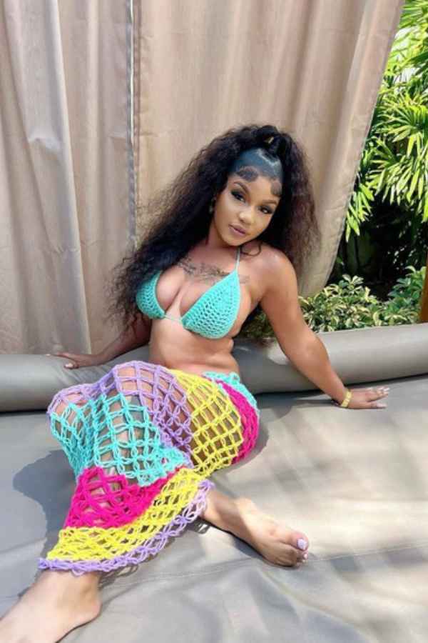 Sexy Multicolor CrochetKnit Bikini Three Piece Swimwear image 0