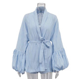 3-Piece Lounge Set ? Pleated Cardigan, Tube Top & Shorts image 4