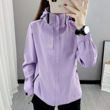 Running Wear Casual Sports Windbreaker Jacket - 2XL, Bellflower Purple image
