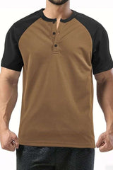 Casual Button Front Athletic T-shirt image 1