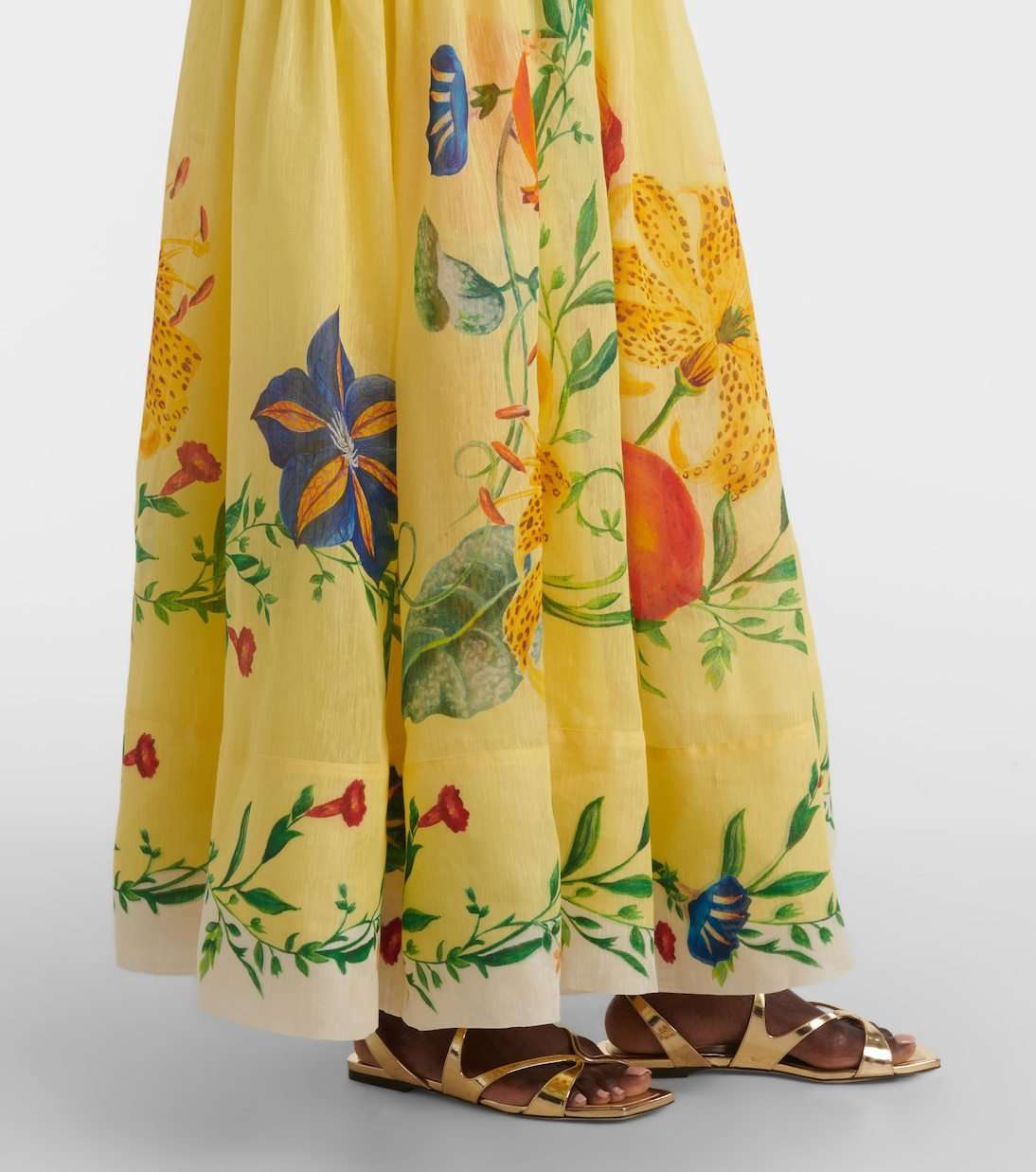 V Neck Floral Embroidered Maxi Dress image 6