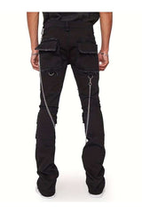 Multi Pockets Cargo Pants Streetwear - XL, Black image