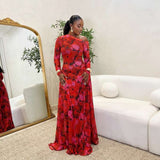 Floral Off-Shoulder Evening Dress image 2