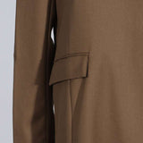 Midi Length Snap Button Closure Oversized Coat image 6
