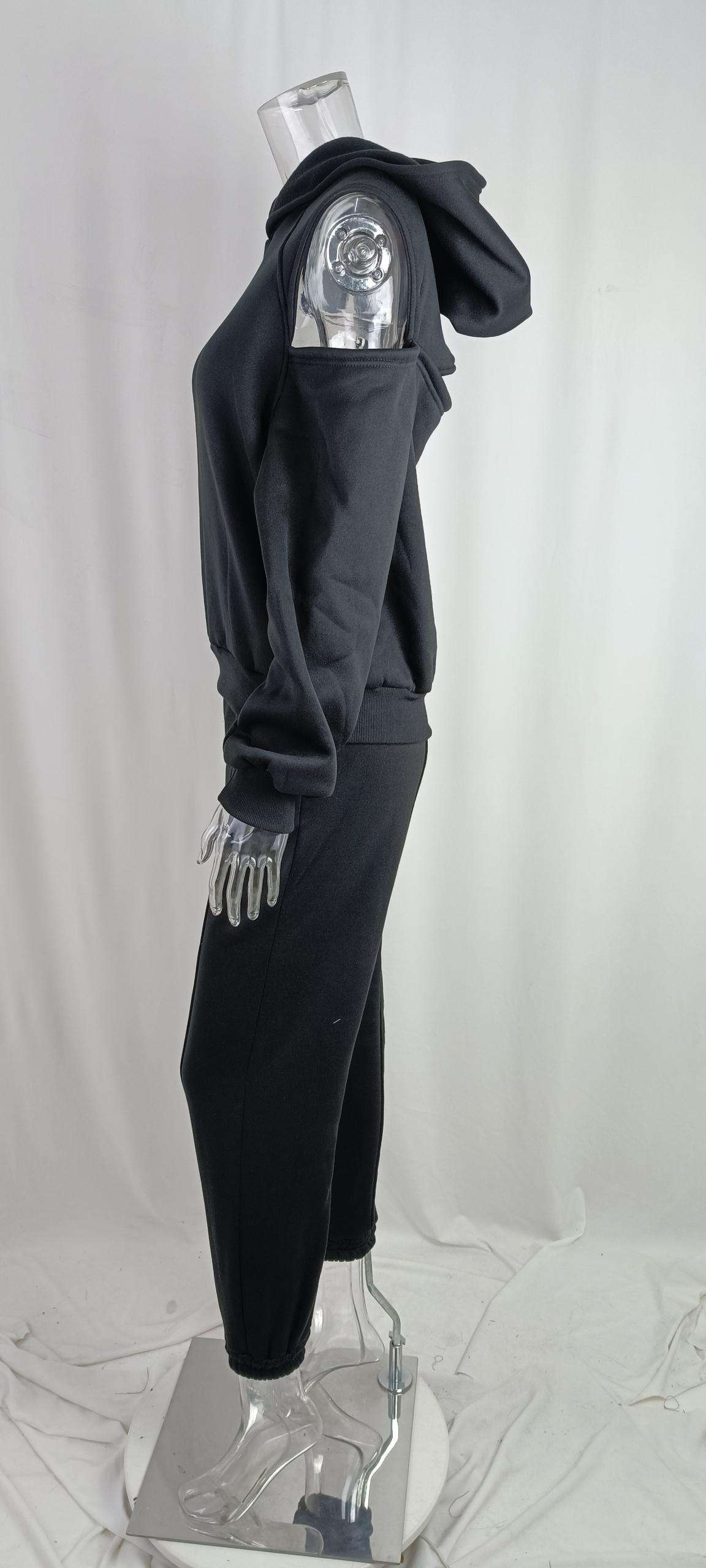 Cold-Shoulder Hoodie & Jogger Set image 6