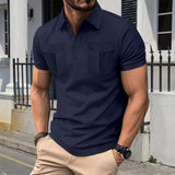 Short-Sleeve Casual Shirt - XL, Dark Blue image
