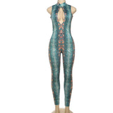 Snake Print Sleeveless Jumpsuit image 7