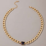 Chunky Chain Necklace with Pendant image 2