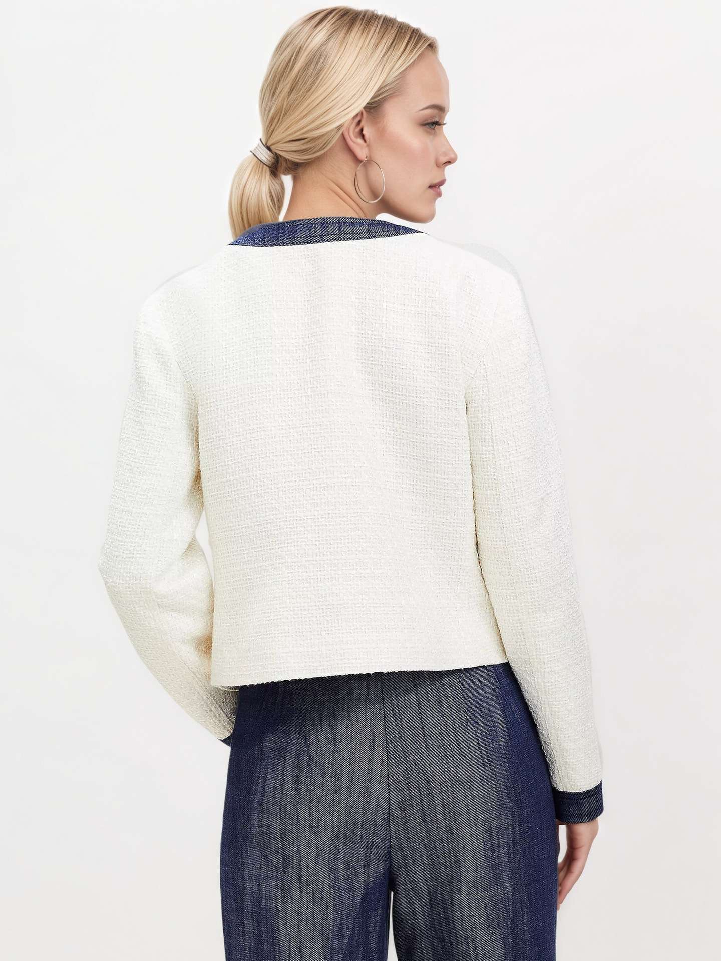 Tweed Jacket with Gold Button Details image 3