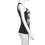 Black Graphic Print Tank Top image 3