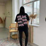 Casual Oversized T-Shirt with Graffiti Print image 5