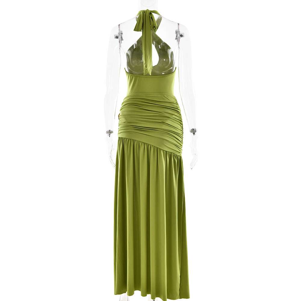 Halter Maxi Dress with Cut-Out and High Slit image 4