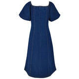 Off-Shoulder Puff Sleeve Midi Dress image 5