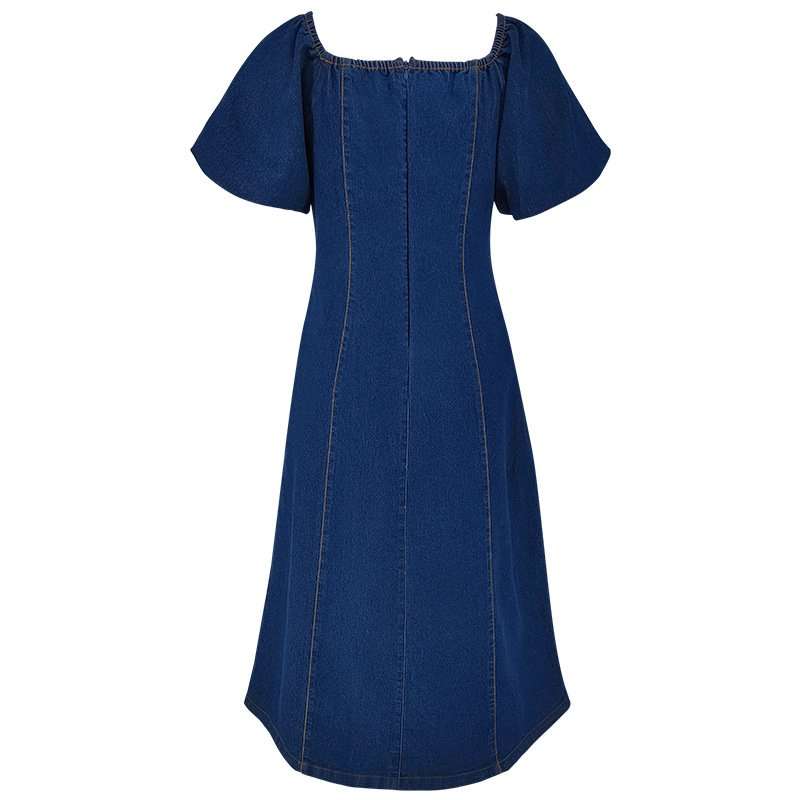 Off-Shoulder Puff Sleeve Midi Dress image 5