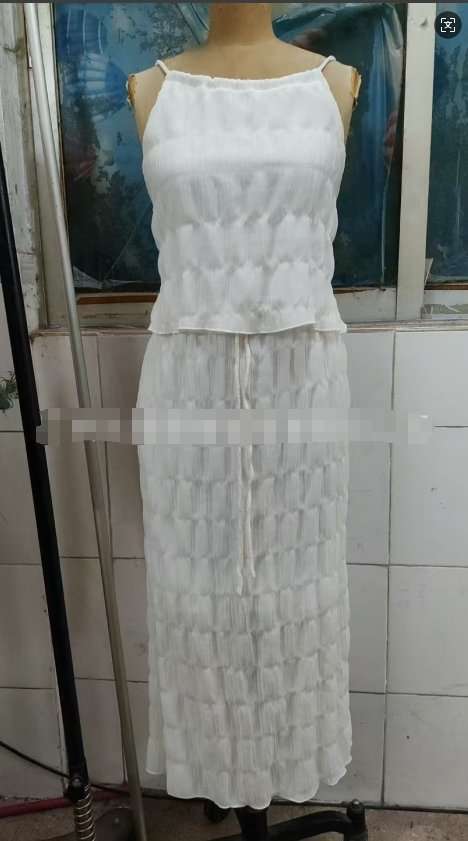 Two-Piece Halter Top and Maxi Skirt Set image 2