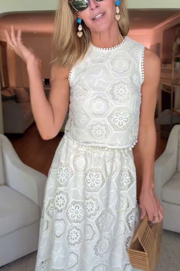 Crochet Sleeveless Two-Piece Set image 5