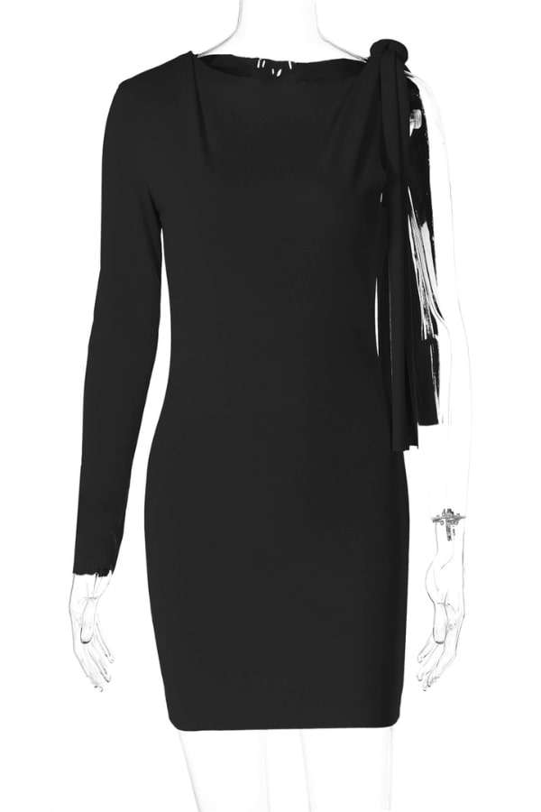 Elegant Asymmetrical Bow-Knot Dress image 4