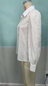 Elegant White Tie-Front Blouse image 5