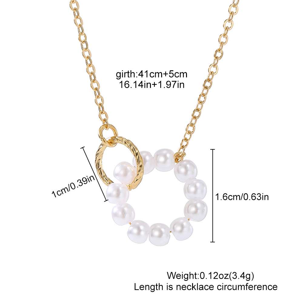 Chain Necklace with Pearl Pendant image 3