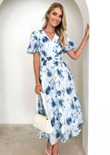 Tie-Dye Belted Midi Dress image 1