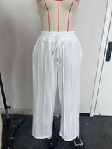 Casual Drawstring Waist Pleated Sweatpants image 8