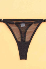 Sexy Sheer Patched Satin Mini Skirt 5pcs Lingerie Set image 7