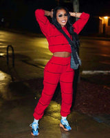 Casual Sweatsuit Long Sleeves Top & Pant Set image 1