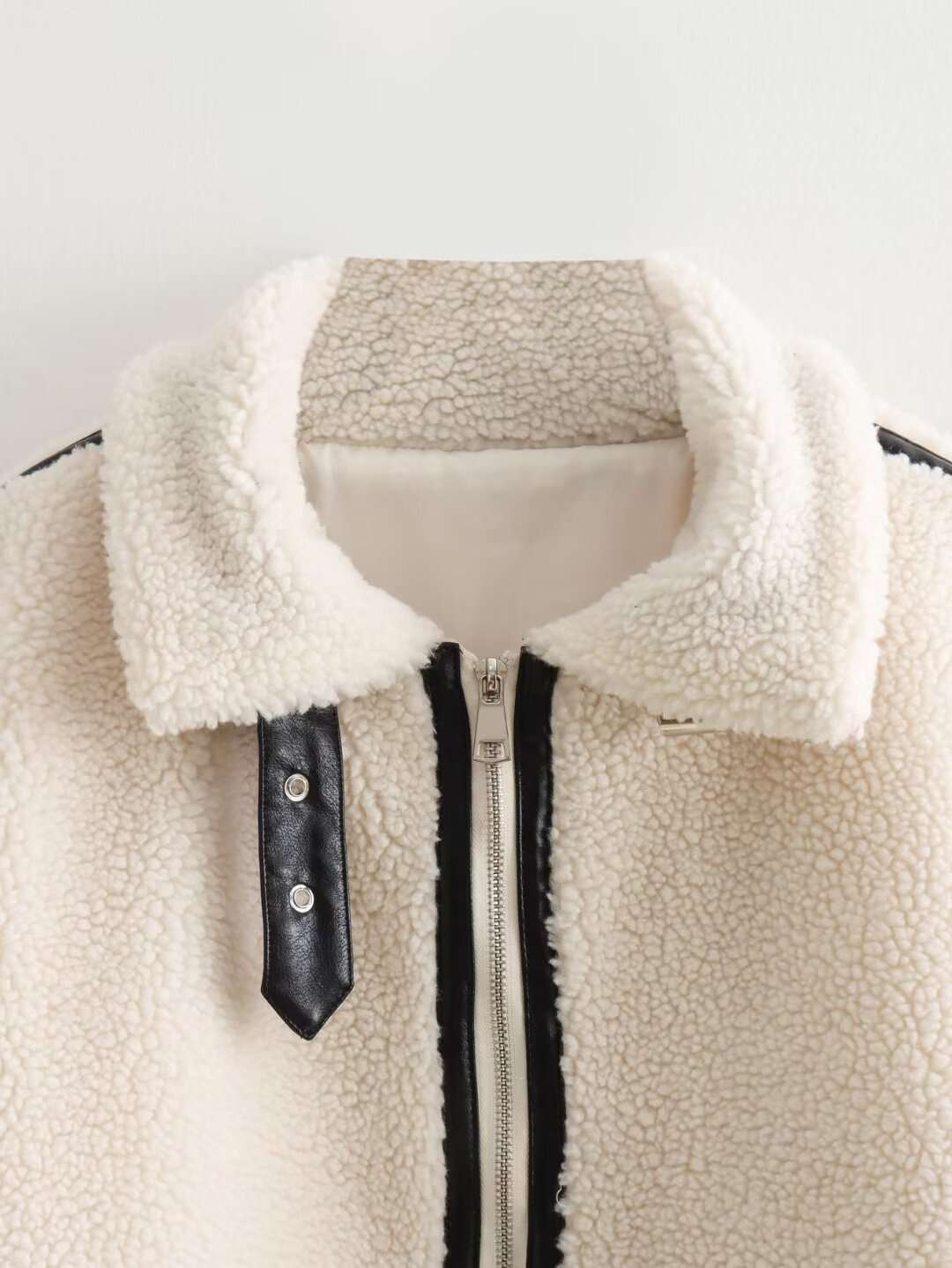Cozy Beige Faux Shearling Jacket image 6