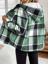 Casual Plaid Flannel Jacket with Hood image 5