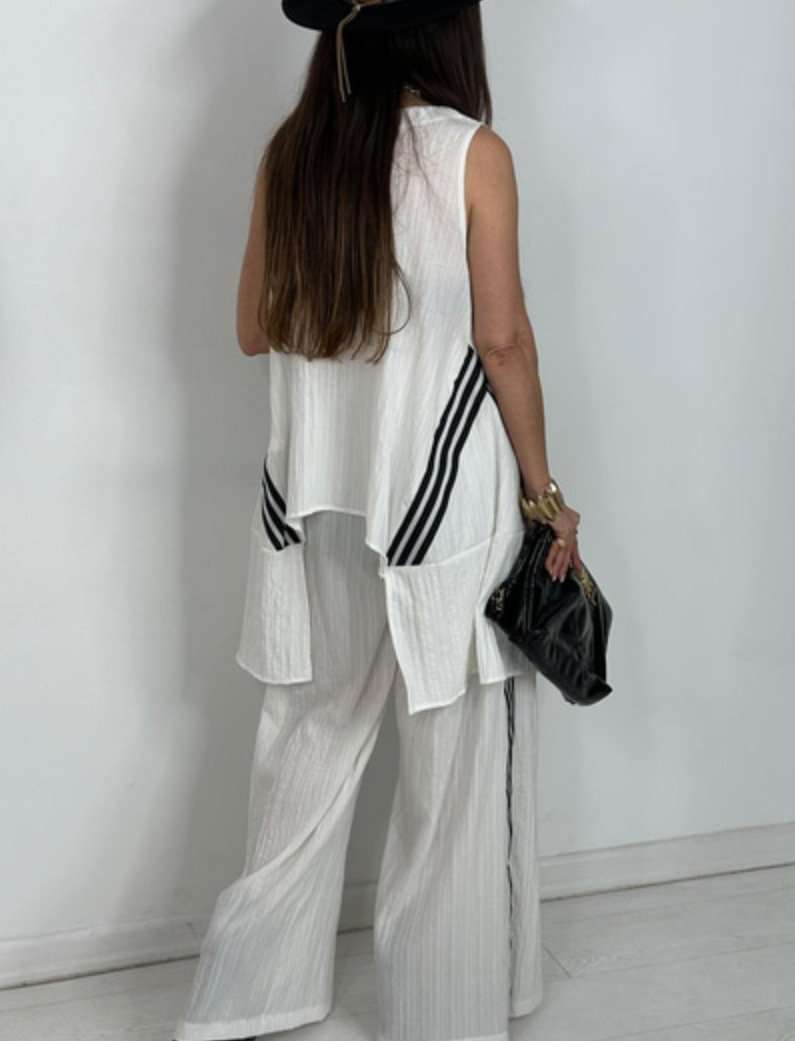 Pleated Two-Piece Set with Accents image 5