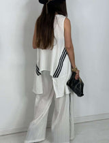 Pleated Two-Piece Set with Accents image 5