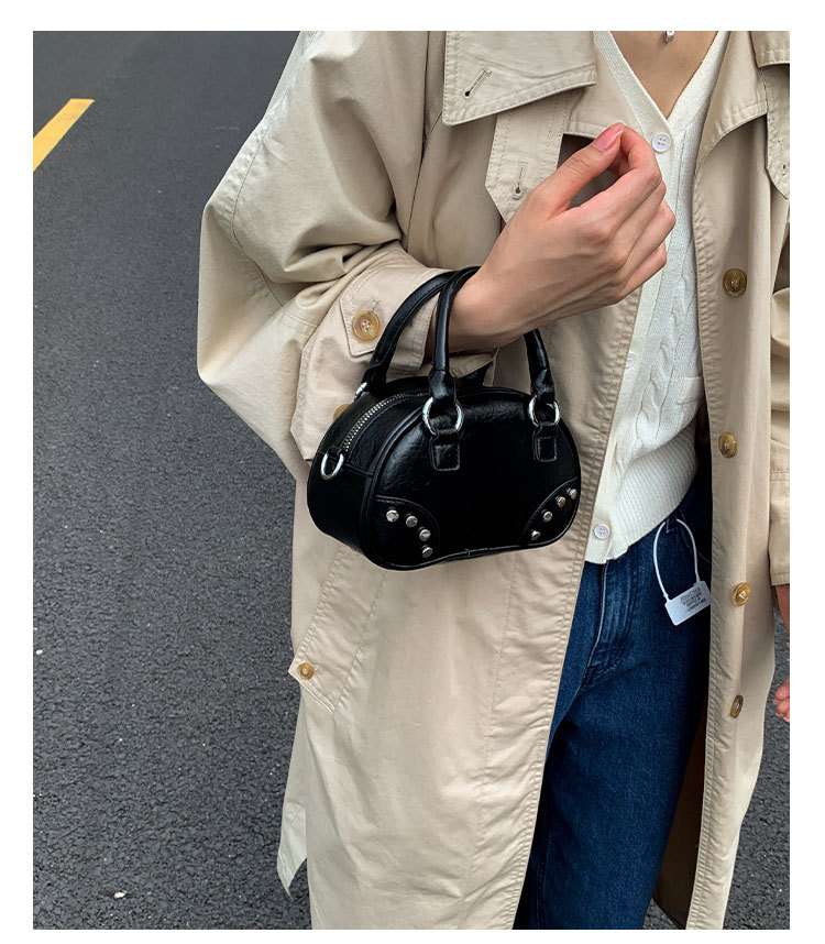 Mini Handbag with Metal Accents image 0